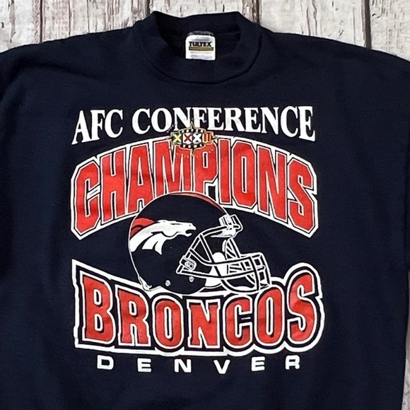 Denver Broncos Super Bowl XXXII NFL Football 1990s Crewneck Pullover Sweatshirt - Picture 2 of 4
